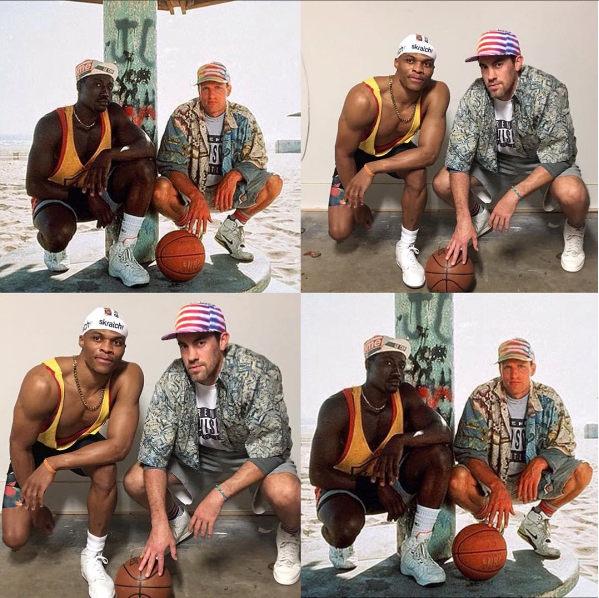 Russell Westbrook and Nick Collison get a 10/10 on their Halloween costumes. 