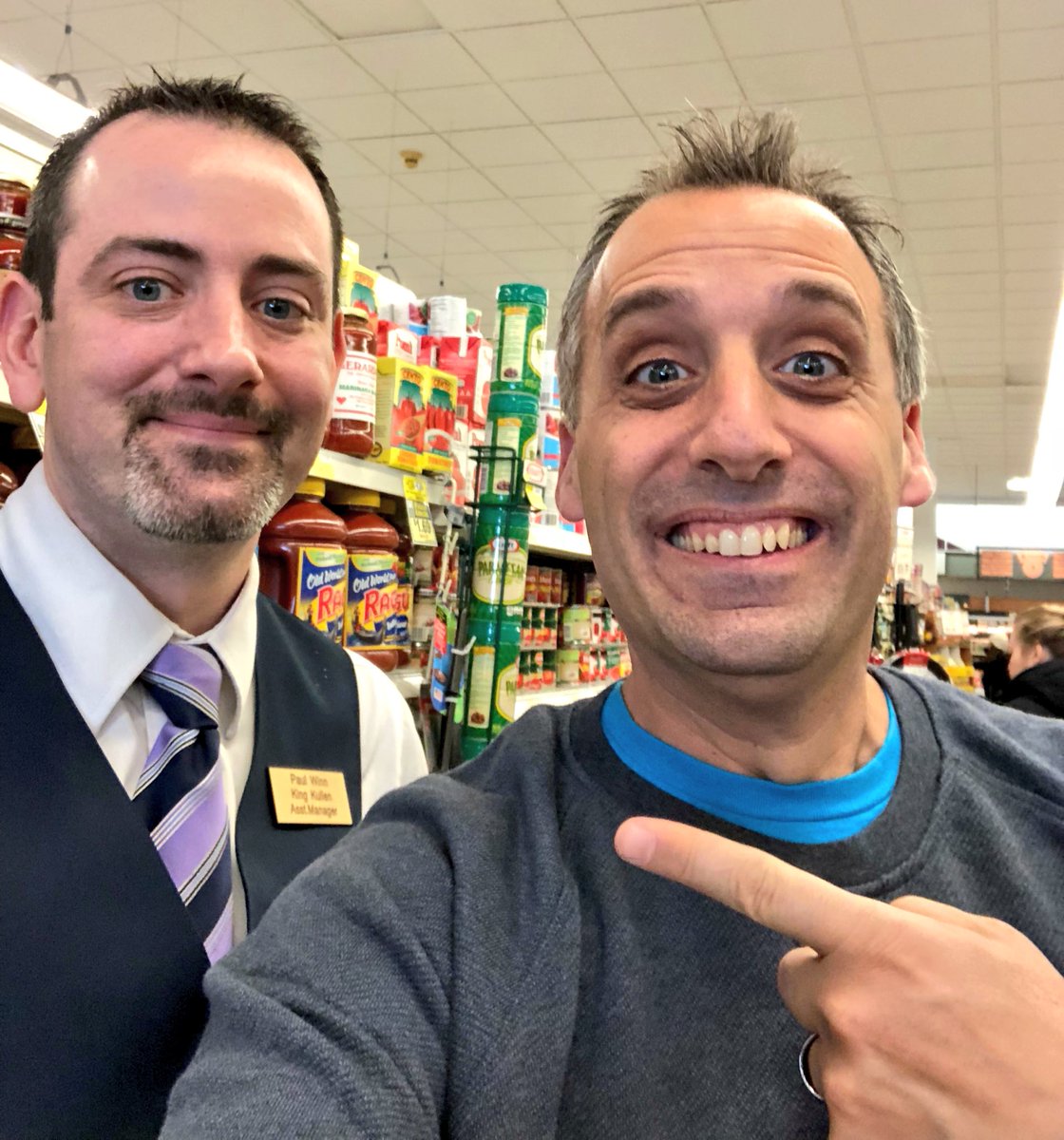 I was just food shopping &amp; asked this employee where the mustard was to which he replied “Up your ass and to the left.” without missing a beat. I have a new hero. His name is Paul. 