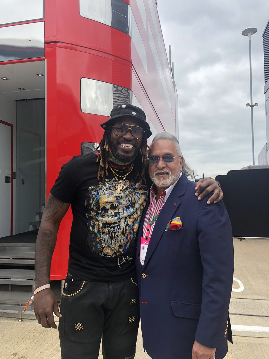 Great to catch up with Big Boss @TheVijayMallya  cheers 🥂 #RockStar 👌🏿 #F1 