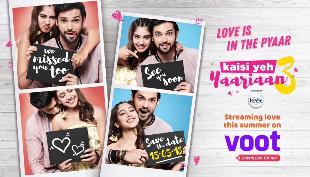 Hello May🌸
What a start to this month.😍❤️
15th May it is.. Love is in the Pyaar😇
Kaise Yeh Yaarian Season 3 
Only on @justvoot 
We need all your blessings🙏🏻 