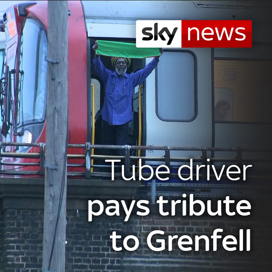 WATCH: The touching moment a London Underground train driver stopped his journey to salute people commemorating the anniversary of the Grenfell Tower fire https://t.co/89xy0GUHvq 
