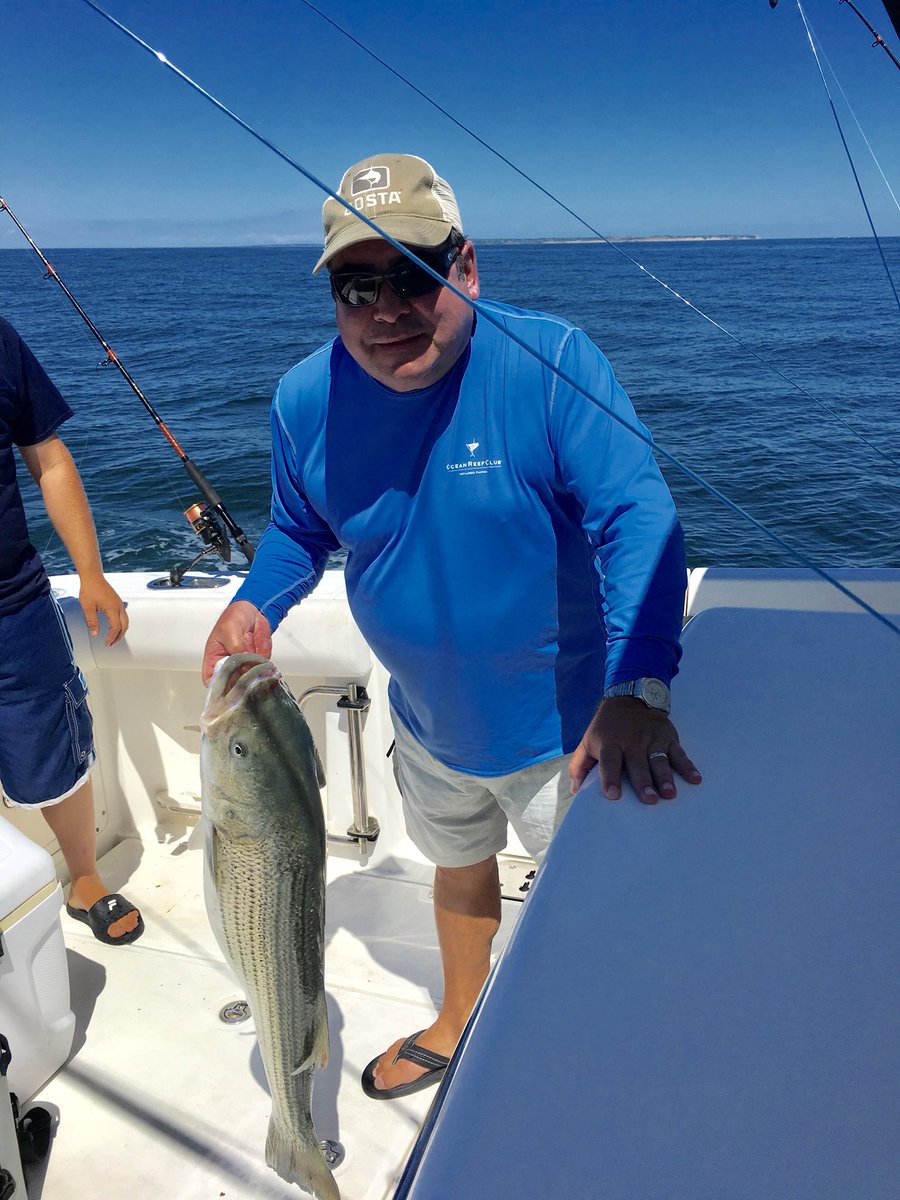 My first striper. #montauk 🎣 
