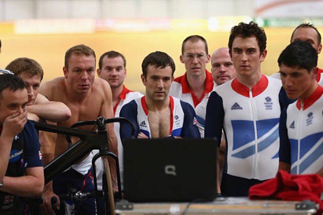 2012 Olympic training camp in Newport, nervously watching Bradley about to seal Britain’s first ever Tour de France victory. Little did we know someone in that group would be winning that race 6 years later.. ⁦@GeraintThomas86⁩ 🙌🏻 