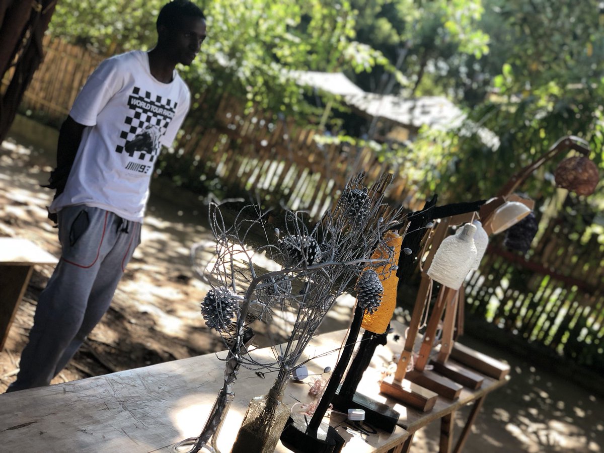Ismail Omar (0788455677) makes these lamps here in #Uganda and sells them at only Ushs50,000 each! #LampsUG 