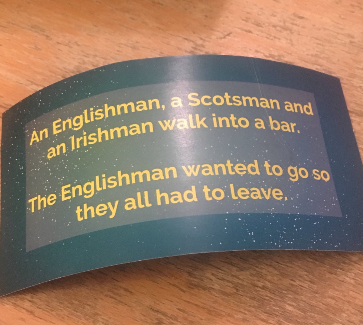 Hilarious joke from my “Best for Britain” Christmas cracker 