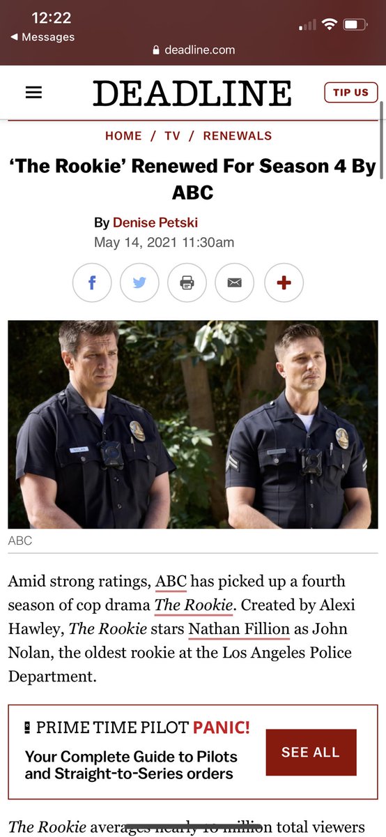 Rookie fans we did it! So happy that we get to keep telling these stories. What a great ride it has been. ⁦@therookie⁩ season 4! Thank you ⁦@ABCNetwork⁩ and ⁦@eOne_TV⁩ Congrats to all of our writers, producers, cast and crew💪🏼💥 Vamos! #therookie #chenford 