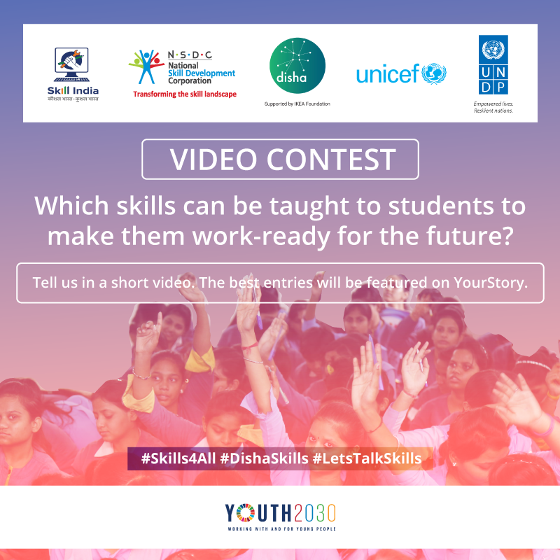 If you could go back to school &amp; learn a skill to be work-ready for the future, what would it be? Share a video with the hashtag #LetsTalkSkills by August 31. Winners will be featured on YourStory.

#Skills4All #DishaSkills

T&amp;C* https://t.co/HOqsiDhkiy 