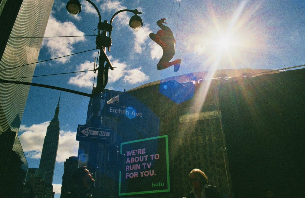 Picture on film in NY. Some dick photobombed at the last second. 