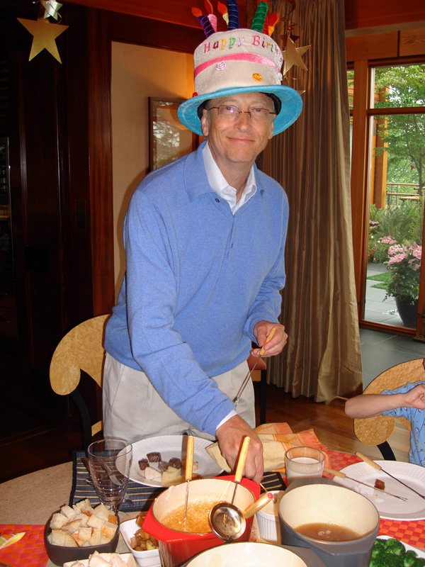 Every year, this birthday hat has come out for family birthdays and has traveled with us for nearly 20 years. Today it’s Bill’s turn again—happy birthday, @BillGates! ❤️ 