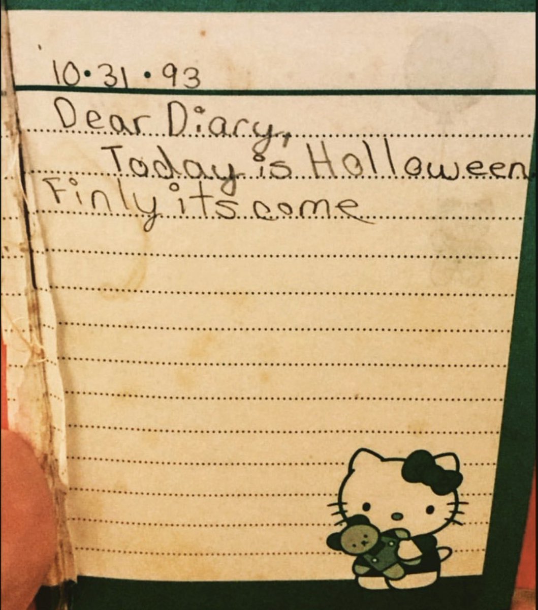 Sole entry in my Hello Kitty diary from 1993. 