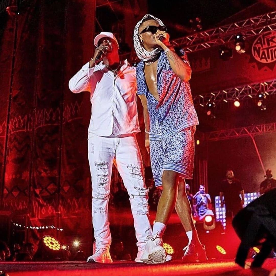 Me and my lil bro @wizkidayo at AFRONATION Ghana! 