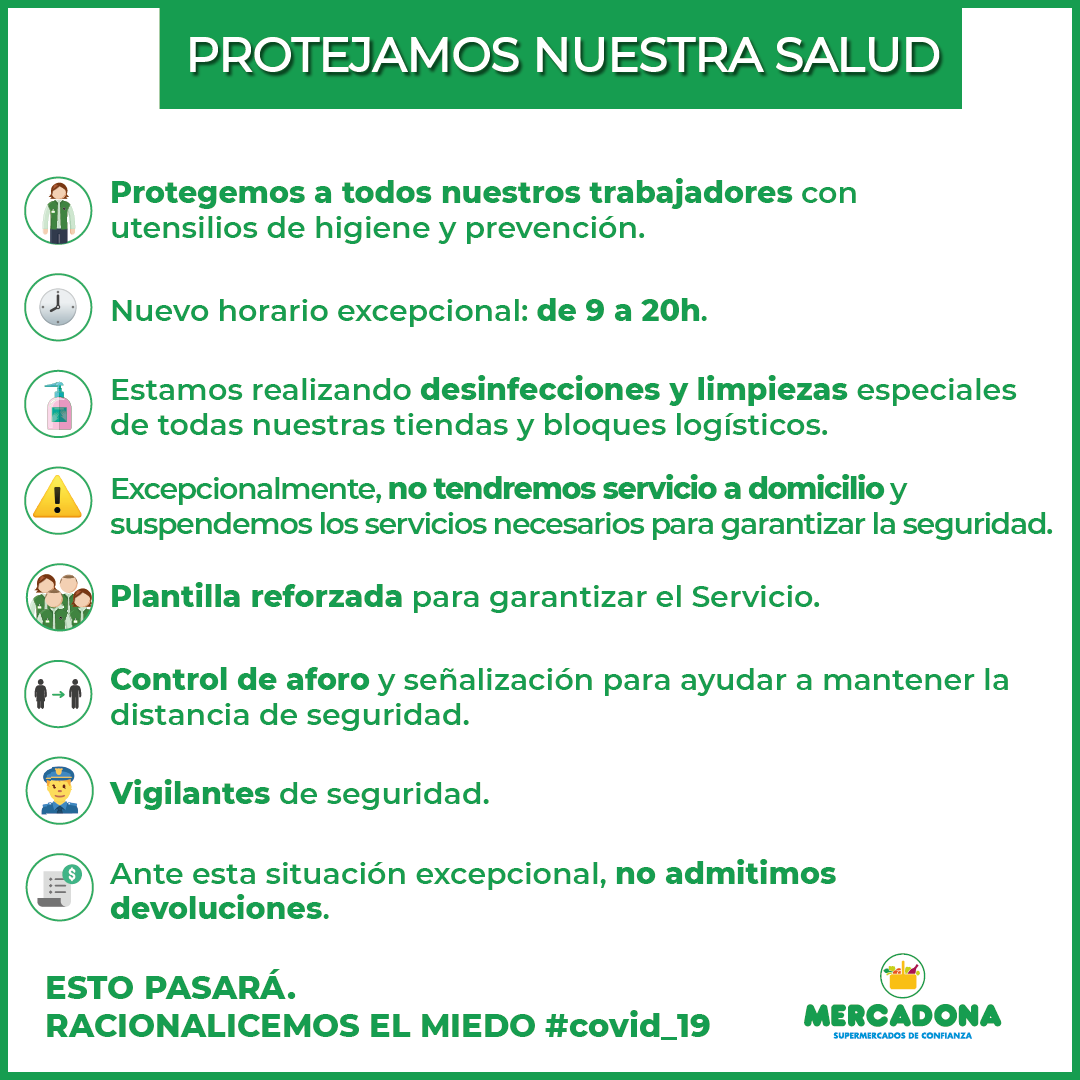 👉🏾 Tomamos medidas excepcionales para controlar la situación. 
¡Lee 📃 con atención, contamos contigo! 🙏
ESTO PASARÁ, 
RACIONALICEMOS EL MIEDO, SEAMOS RESPONSABLES
#Covid_19 