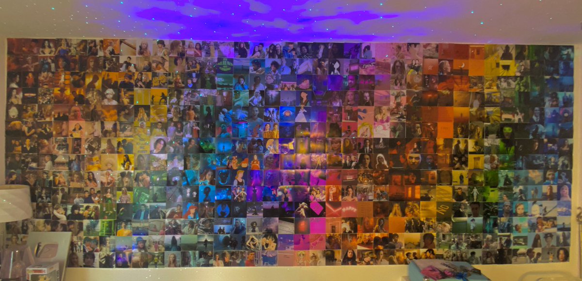 a full wall of colors in movies/shows 