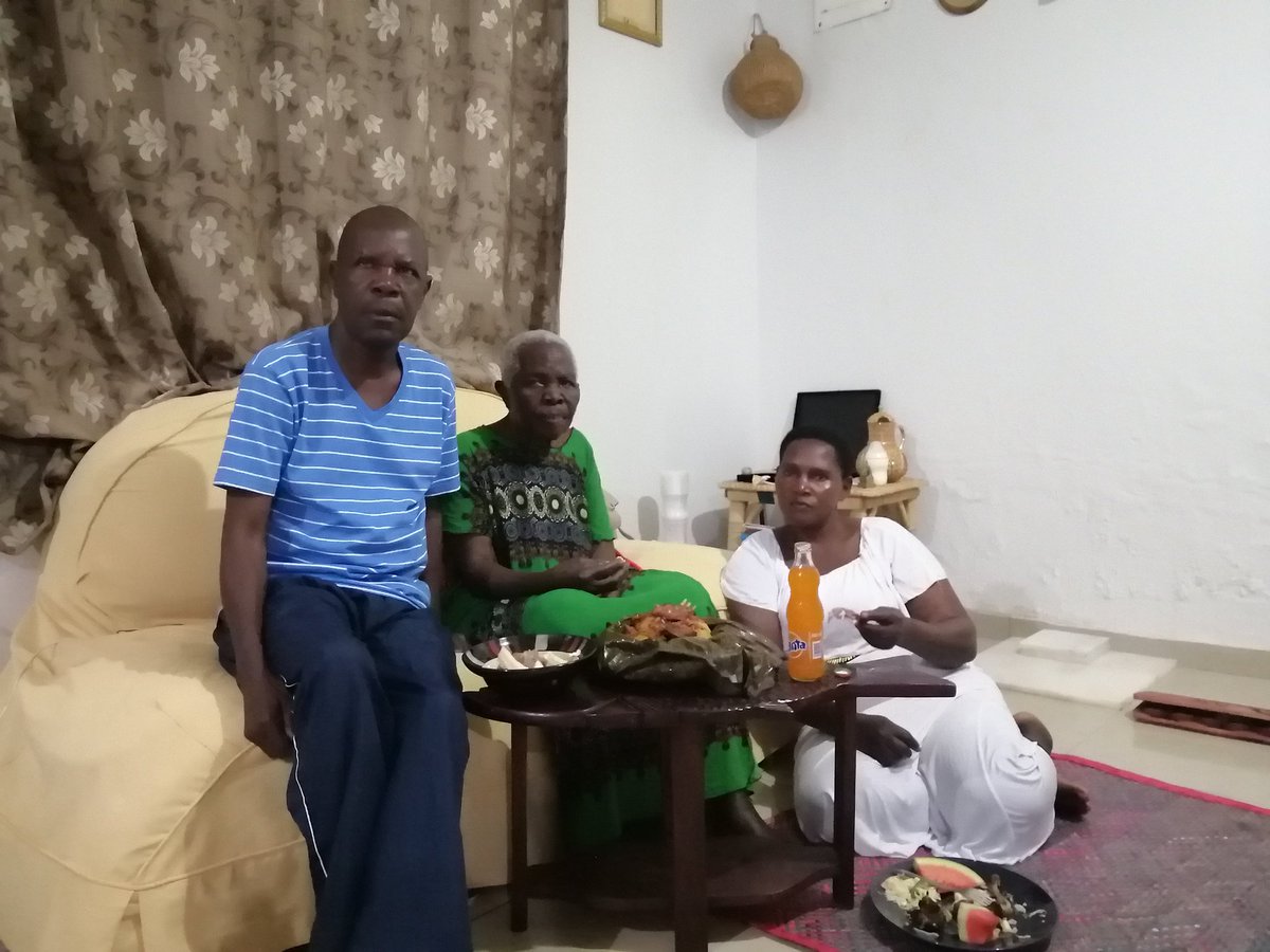 By mother 83. She was in total coma for five months from September 22, 19 till mid February 2020, now recuperating. Beside her is Betty, the nurse taking good care of her. @lindahNabusayi 