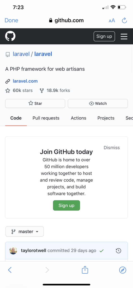 Nice! @laravelphp becomes first PHP repository to have 60,000 GitHub stars ⭐️ 