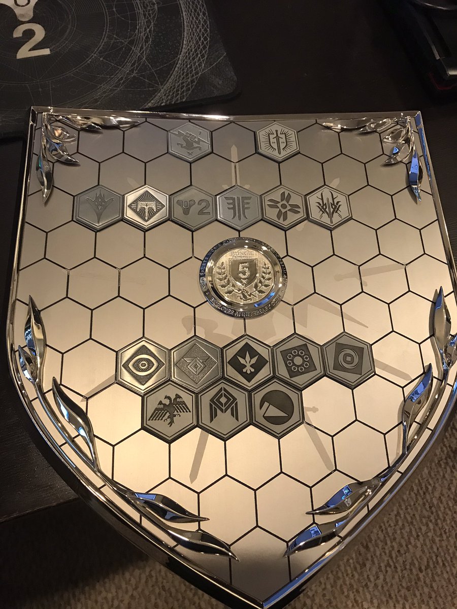 Got my shield! 🛡 

Behold 5 years of Destiny!

Such an honor to be a part of this team for these releases. 
