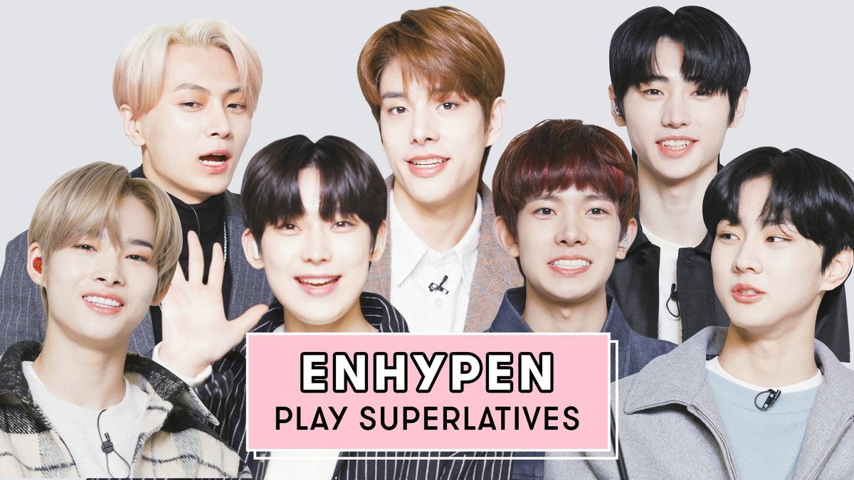 We asked @BELIFTLAB’s newest K-pop stars @ENHYPEN to play a game of Superlatives—prepare to be OBSESSED 🥰💕 Watch now: https://t.co/cgMMFNGCuX 