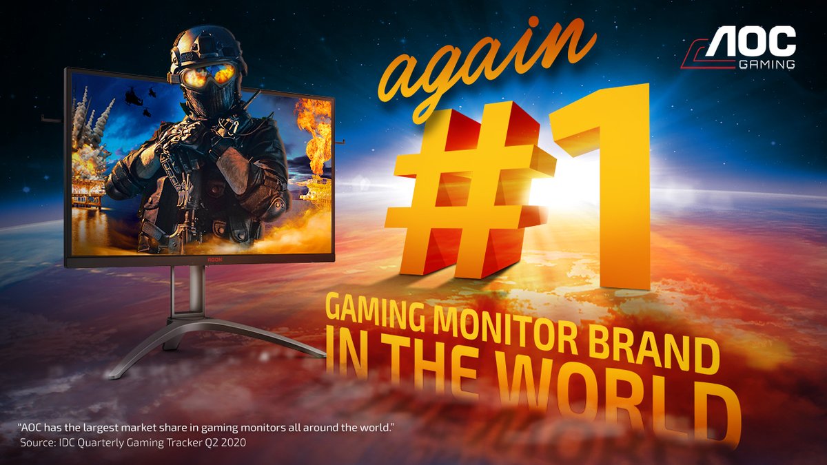 We're honoured to announce that we have once again been named the #1 gaming monitor brand in the world. A huge thank you to our global community, who have shown unwavering support over the last year and helped retain this fantastic award. Thank you all and happy gaming! 