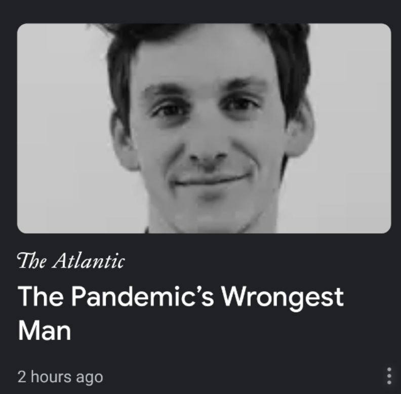 TIL: google news occasionally features the author photo instead of the article art 

😂 