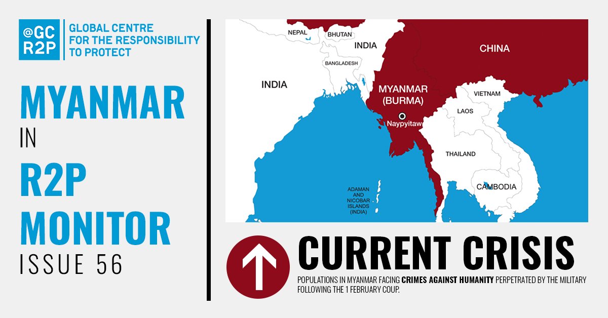 As the death toll rises in #Myanmar we continue to call on the int'l community to hold the  #MyanmarMilitaryCoup accountable via 
1️⃣ arms embargoes
2️⃣ targeted sanctions 
3️⃣ no diplomatic recognition of the junta 
4️⃣ @IntlCrimCourt referral

#WhatsHappeningInMyanmar 