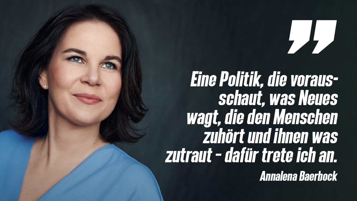 Ich freue mich, dass Robert Habeck mich heute im Namen des Bundesvorstandes als Kanzlerkandidatin für @die_gruenen vorgeschlagen hat. #BTW21  !B 