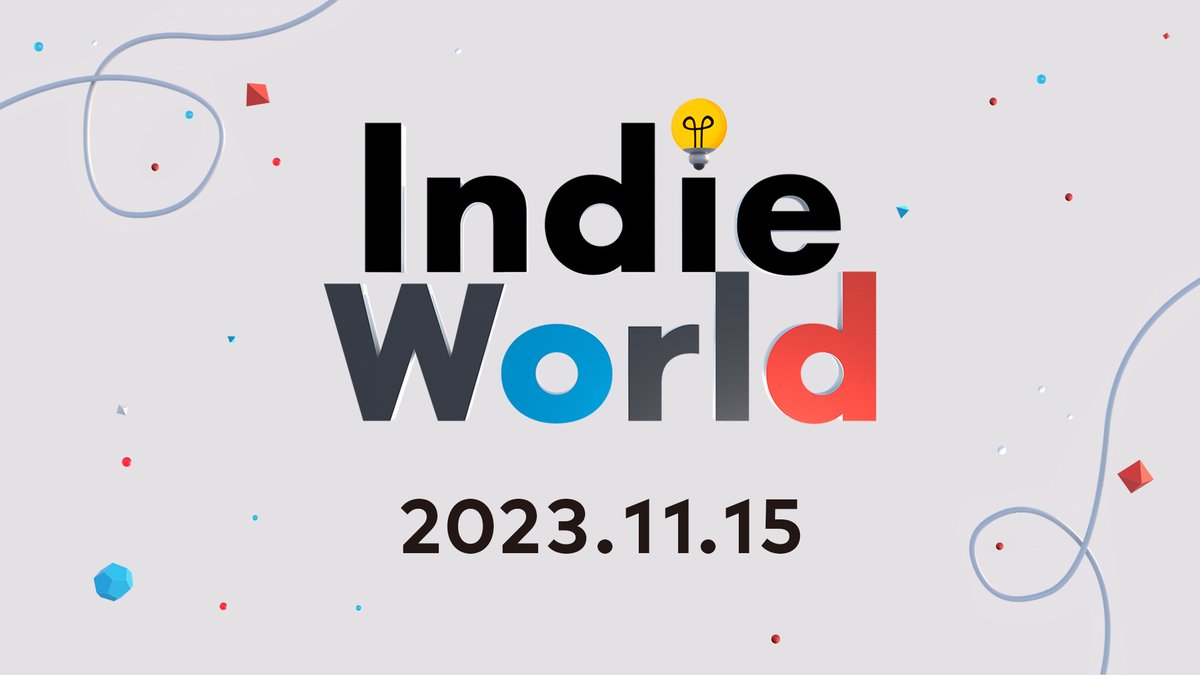 11月15日（水）20時に、Nintendo Switchで遊べるインディーゲームを紹介する「Indie World 2023.11.15」を公開します。約25分の映像です🌏（※ライブ配信はありません）

#IndieWorld #インディーワールド
https://t.co/gt39azIElD 