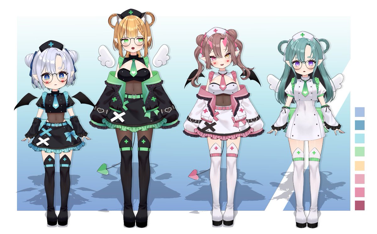 Yuri 通用模型新服裝上架✨
[New outfit for Yuri model]

What is on sale this time is the clothing version of the nurse uniform!

The new outfit set contains:
Nurse Outfit (with Skirt Switch)/Coat/Hat/Angel and Demon Wings

Buy now>
https://t.co/zcEtW66Zdo

https://t.co/smYHzEuNVp 