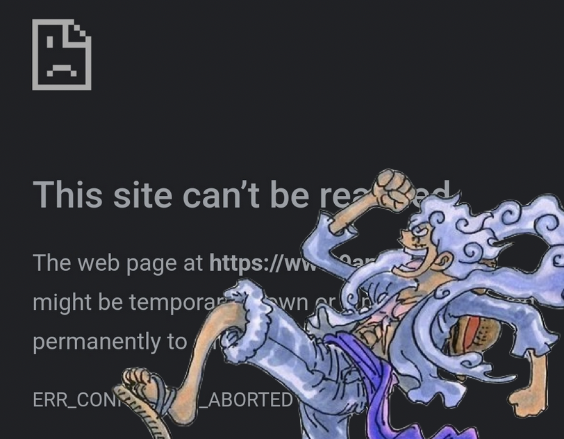 Crunchyroll and most anime pirating sites have reportedly crashed from too much traffic. Gear 5th has broken the internet #OnePiece 