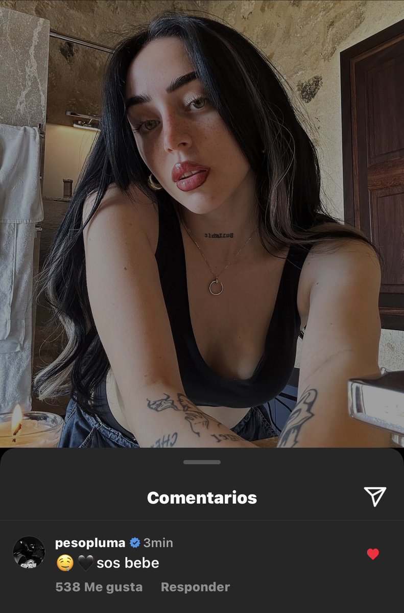 Peso Pluma en el último post de Nicki Nicole.🤭