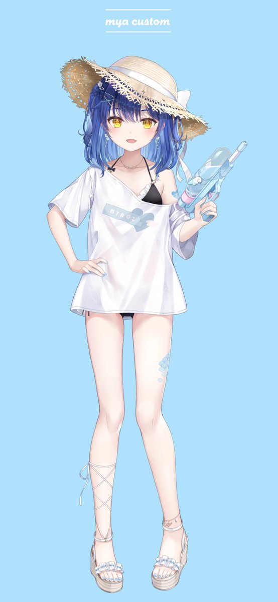 ⟡.· ⎯⎯⎯⎯⎯⎯⎯⎯⎯⎯

⋱\  #あまみゃ新衣装 は  /⋰
▼なんと。。夏の水着!!🌻🌻

　⎯⎯⎯⎯⎯⎯⎯⎯⎯⎯⎯ ⟡.·

髪はミディアムに
結ってもらったよ～✨
麦わら帽子とＴシャツも
かわいいでしょ？💕
絶対おそろいしよ～～？🤭

https://t.co/lE2XUoa6fA 