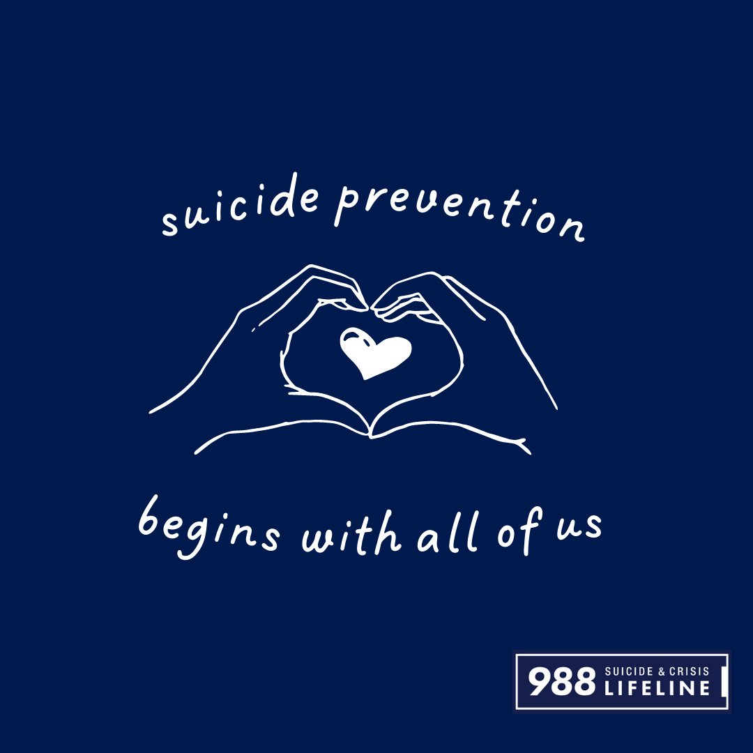 Today marks the first day of #SuicidePreventionMonth, and suicide prevention begins with all of us. Learn the risk factors and warning signs, and join us this month as we share suicide prevention resources, information, and more. 💙 