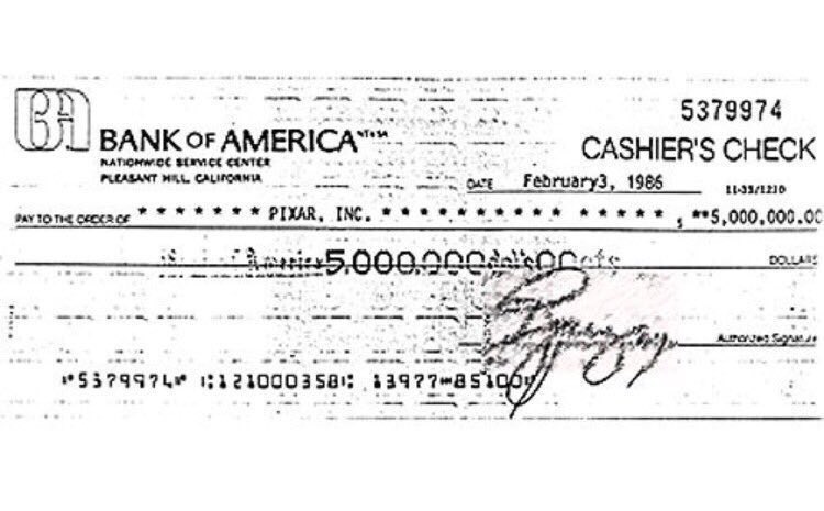 Steve Jobs was the single largest individual shareholder in Disney and it all started with this $5 million check. 

The year was 1986 and Steve Jobs was in exile from Apple.

The company that would one day become Pixar was called Graphics Group. Graphics Group was owned by Star 