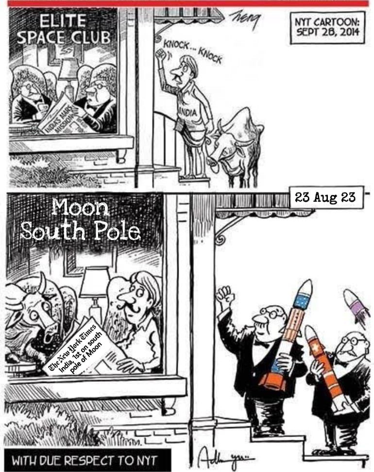 Good Morning @nytimes,

#Chandrayaan3 says Hello from south pole. 