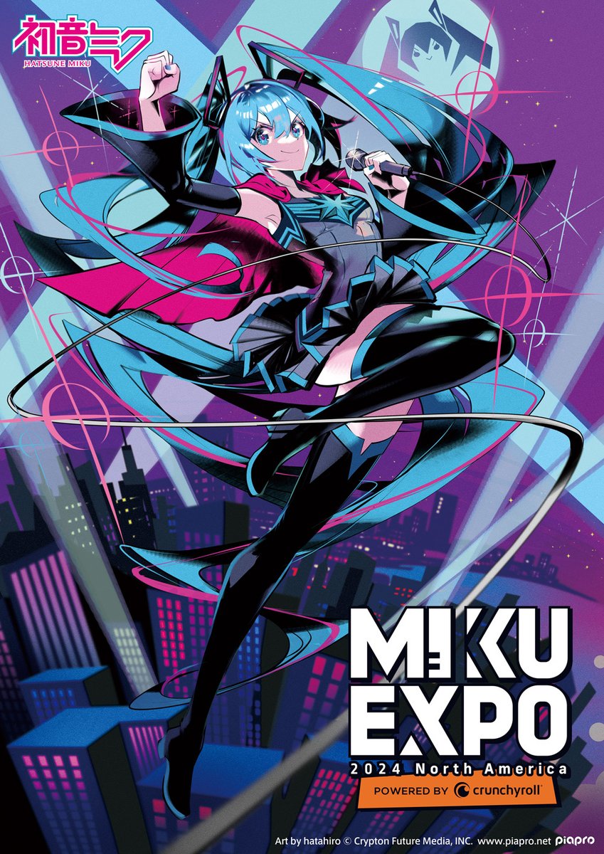 The Hatsune Miku world concert tour series,【MIKU EXPO 2024 North America】returns to celebrate its 10th anniversary✨

The main visual is illustrated by hatahiro (@manbou_ane)🖌️

■April 4th 2024～May 21st, 2024
■More Info: https://t.co/3EIE5FXmRU

#MIKUEXPO2024 #HatsuneMiku 