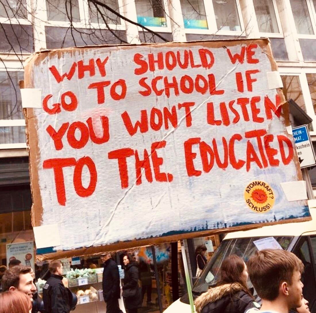 That's the spirit. #Klimastreik 