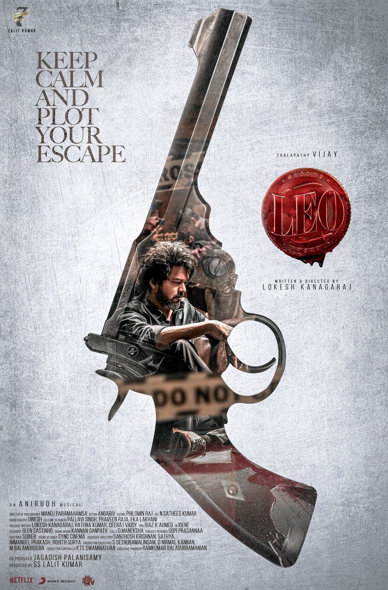 2/4

@actorvijay #LEO #Thalapathy @trishtrashers @Dir_Lokesh @anirudhofficial @7screenstudio @PriyaAnand @duttsanjay @akarjunofficial @Jagadishbliss @MrRathna 