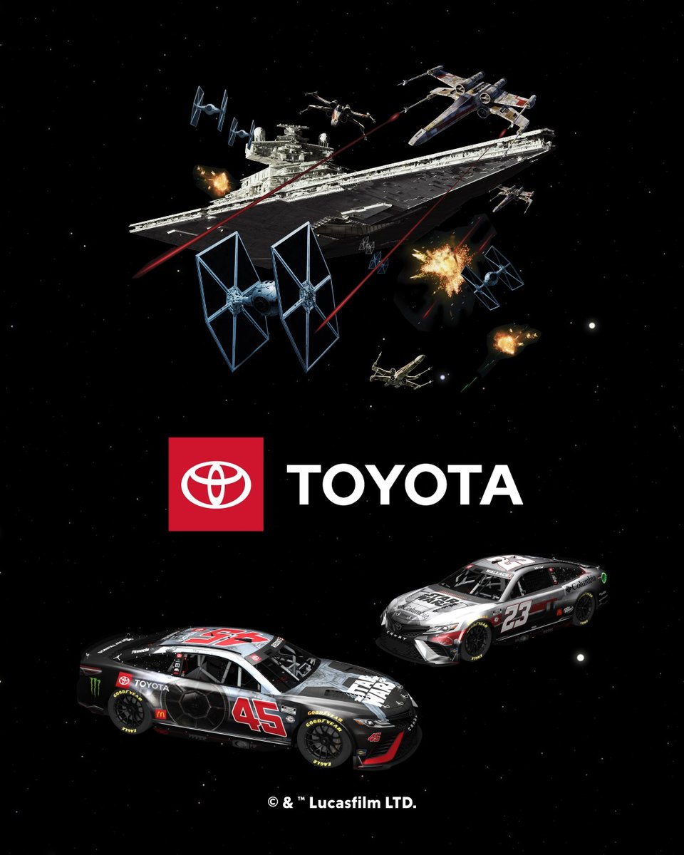 Stay in attack formation. @tyler_reddick joins the dark side in his No. 45 “TIE Fighter” Toyota Camry TRD in the @NASCAR season finale this Sunday. 