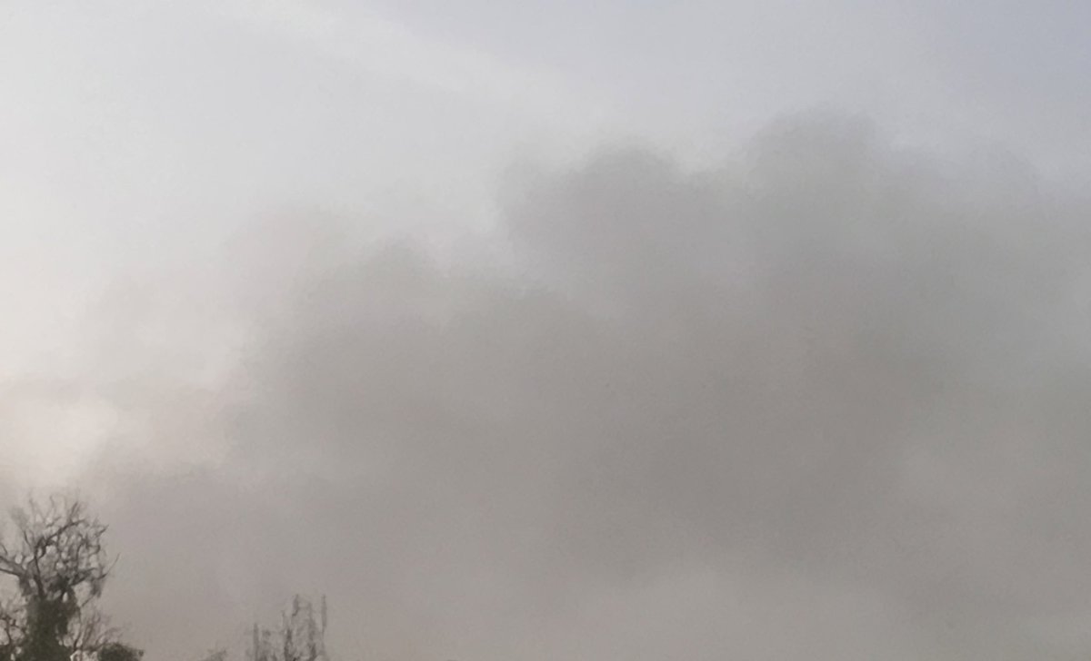 We can’t breathe: These are not clouds. 

Israel is literally gassing Palestinians. These are heavy clouds of gunpowder and possibly white phosphorus. 

Unbearable. 
#icantbreathe 