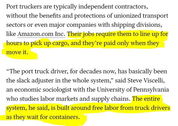 Incredible. One of the most crucial links in the supply chain, has been for years, built on the premise that some workers would provide labor for free.  https://t.co/QYG2lFGGvd 