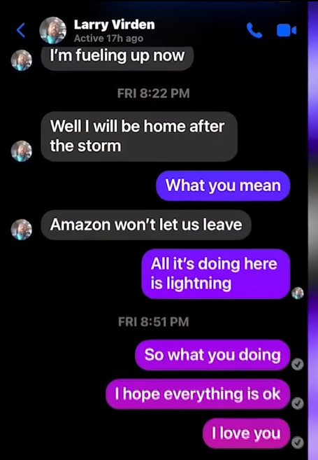 Horrifying details are emerging about the tornado disaster at Amazon's warehouse in Illinois, where at least 6 workers were killed on the job.

Before he died, Larry Virden reportedly texted his girlfriend: "Amazon won’t let us leave." He leaves behind four children. 