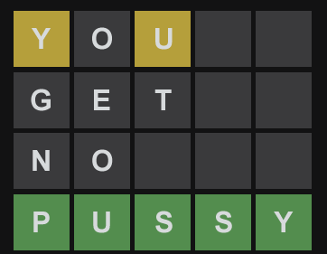 Today's Wordle was quite the challenge 