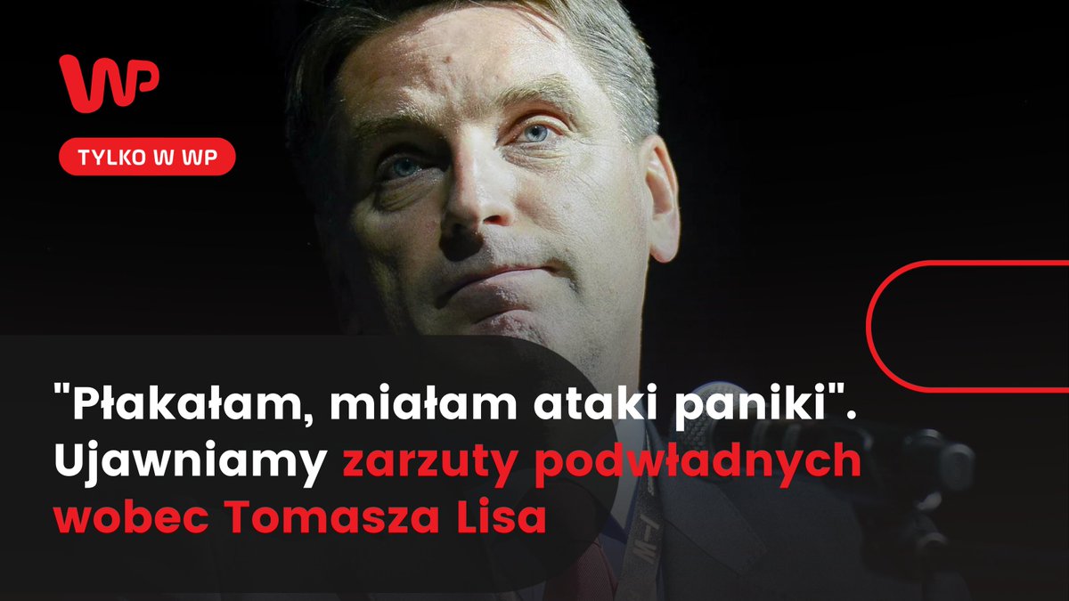 🗞️​ https://t.co/D5xjgKgmjA 

Doprowadzanie pracowników do ataków paniki, poniżanie, wulgarne, seksistowskie odzywki, atmosfera przesiąknięta chamstwem – to zarzuty pracowników wobec @lis_tomasz. Podwładni od lat alarmowali o jego przemocowych zachowaniach

✒️ @SzJadczak 