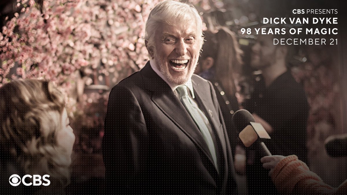 It’s time to celebrate a legend! Join us in honoring the iconic career of beloved actor and performer #DickVanDyke in DICK VAN DYKE 98 YEARS OF MAGIC Thursday, December 21 at 9/8c on CBS! (Photo Credit: Courtesy of Laura Johansen) 