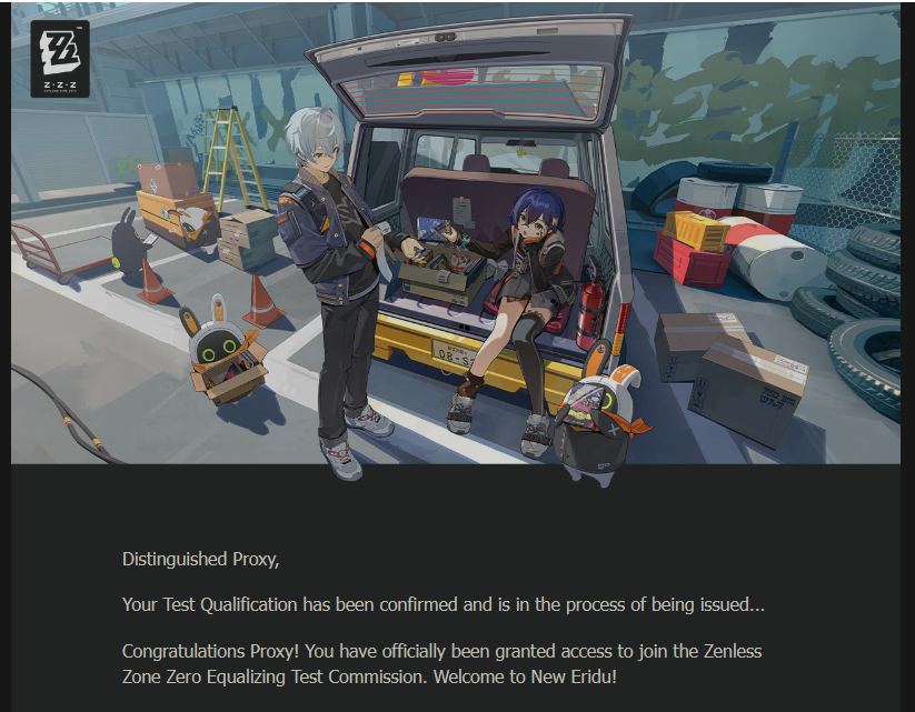 I got in ZZZ beta!

I will be camping the servers so I will start a bit early in about 6 hours. Maybe spiral abyss in the meantime? Anyways,
Hope to see you there~

Will probably stream it on both Twitch and YouTube
https://t.co/eUiywiX1FO
 https://t.co/AwXSyKtcyD 
