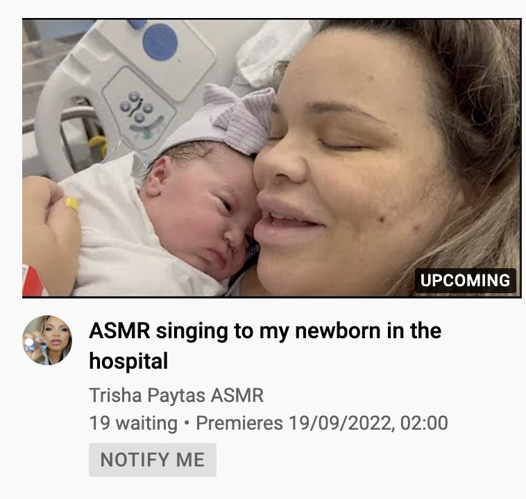 dear lord shes already exploiting her baby for her asmr channel 