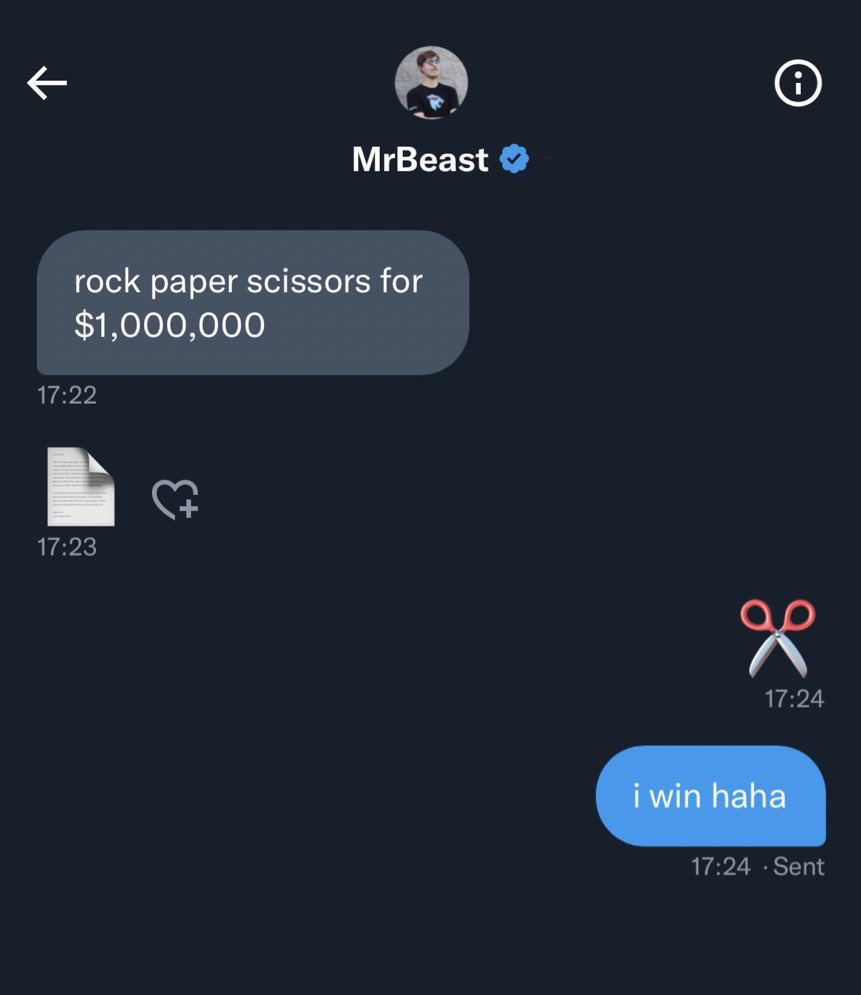 thanks @mrbeast 
