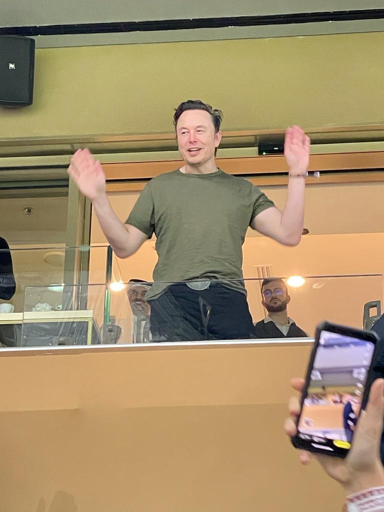 Elon Musk at the World Cup final! 