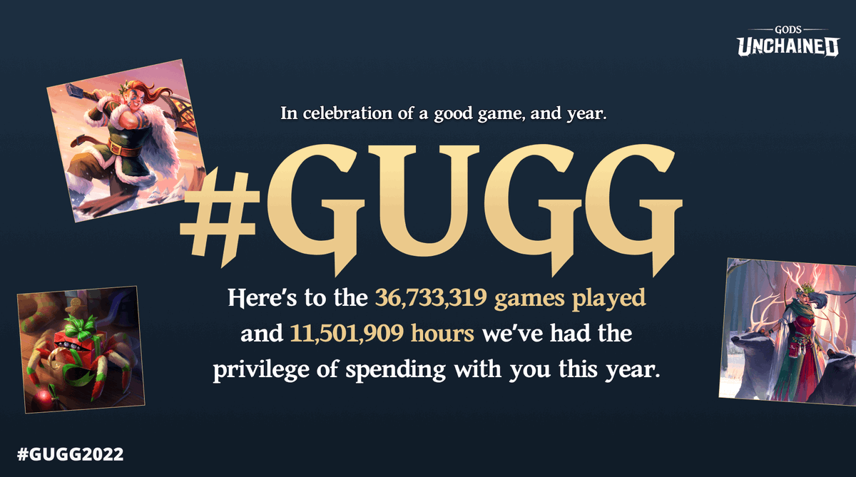 'Gods Unchained Good Game 2022 #GUGG2022" 

A series where we look back on the year made good thanks to our community ❤️

Here's to all the generous givers who have helped Orfeo find his worth. I wonder if they have hot chocolate in Winter Wanderlands 🥂 