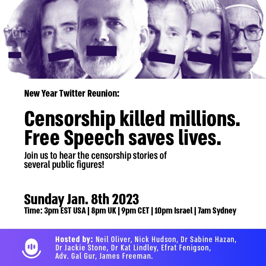 🧵🔥24 SPEAKERS TMRW:
https://t.co/CmLXwxc11I

Jeffrey Tucker @jeffreytucker
Mark Changizi @MarkChangizi 
Andrew Bridgen @ABridgen 
David Thunder @davidjthunder
Simon Goddek @goddek
Joel Smalley @RealJoelSmalley 
Kat Lyndley @KLVeritas
Robert Malone @RWMaloneMD
>> 