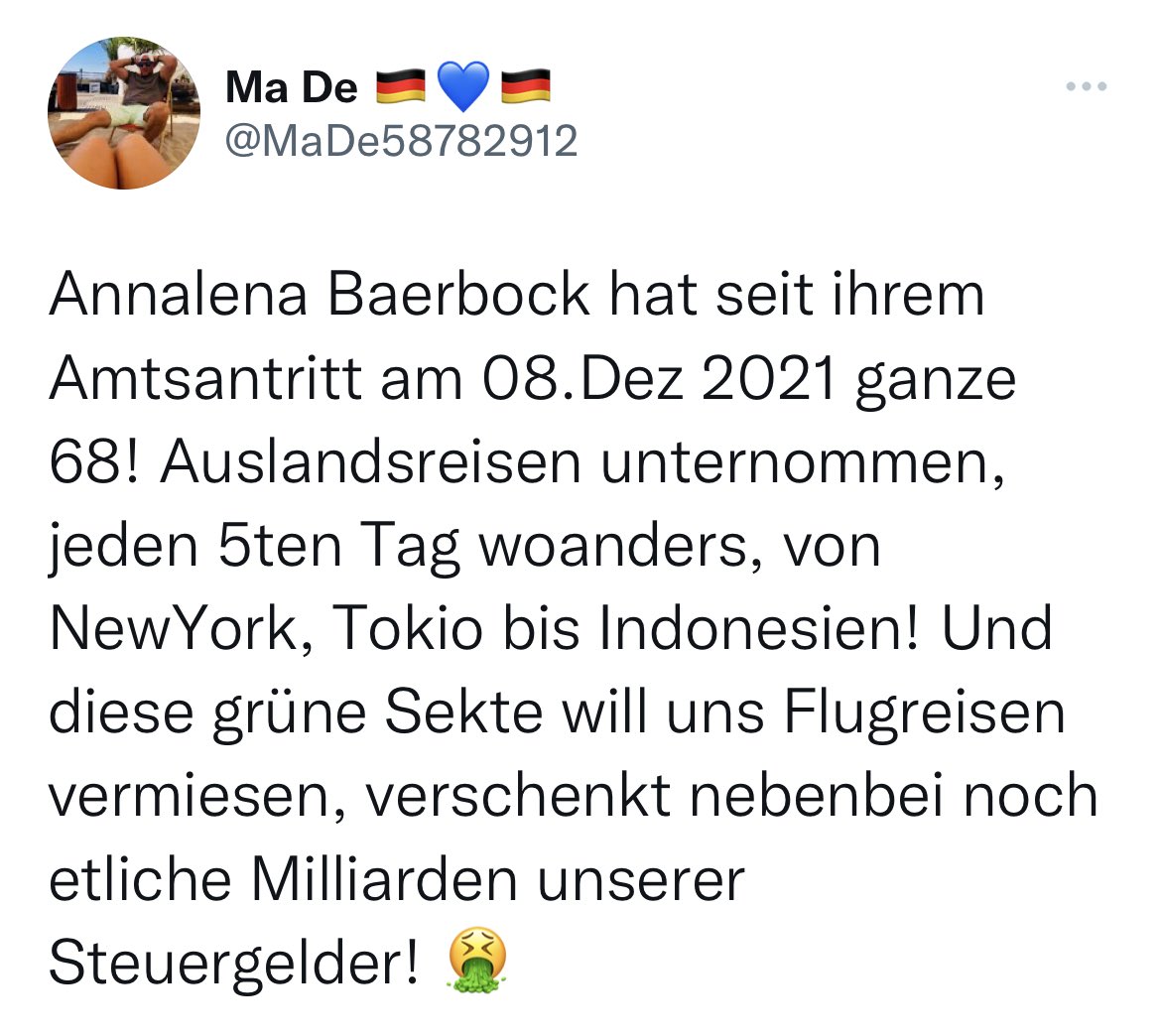 Was glaubt @ABaerbock eigentlich. Dass sie Außenministerin ist? 